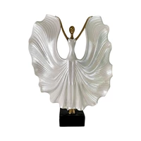 FIGURA DECORATIVA DE BAILARINA CONCEPTS 437-4911429 26 CM BLANCO - DORADO