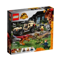 BRINQUEDO DE CONSTRUÇÃO LEGO JURASSIC WORLD PYRORAPTOR & DILOPHOSAURUS TRANSPORT 76951 254 PEÇAS