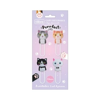 CLIPS DECORADOS TILIBRA PURRFECT CATS 353957 4 UNIDADES