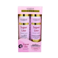 KIT TRATAMIENTO CAPILAR KERABRASIL GOLD SUPER LISO 200ML 2 PIEZAS