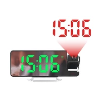 RELOJ DIGITAL CON PROYECTOR SATELLITE AC-T6871 LED VERDE