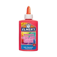 COLA LÍQUIDA ELMER'S WASHABLE COLOR GLUE 2022905 ROSA OPACO 147ML