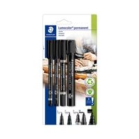 MARCADOR ROTULADOR STAEDTLER LUMOCOLOR PERMANENT 60 BK 4 UNIDADES