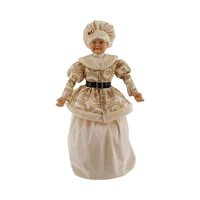 FIGURA DE MAMÃE NOEL SANTINI 160-4500975 61 CM BEGE - DOURADO