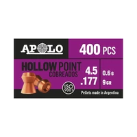 BALINES APOLO 400217 4,5 MM HOLLOW POINT COBREADO 400 PIEZAS