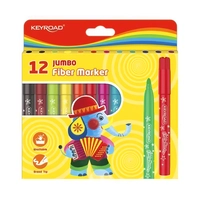 MARCADOR KEYROAD JUMBO FIBER MARKER KR971413 12 UNIDADES