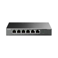 HUB SWITCH TP-LINK TL-SF1006P 6 PUERTOS POE+ NEGRO