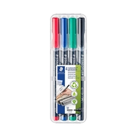 MARCADOR STAEDTLER LUMOCOLOR PERMANENTE 317 WP4 4 UNIDADES