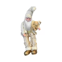 FIGURA DE PAPAI NOEL SANTINI 160-4502058 61 CM DOURADO - BEGE