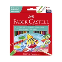 ECOLÁPICES DE COLOR ACUARELA FABER CASTELL WATERCOLOUR 120248EX 48 UNIDADES