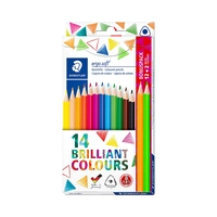 LÁPICES DE COLOR STAEDTLER ERGO SOFT BRILLIANT COLORS 157 C14P1 14 UNIDADES