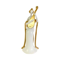 FIGURA DECORATIVA CONCEPTS 439-788128 30 CM BLANCO - DORADO