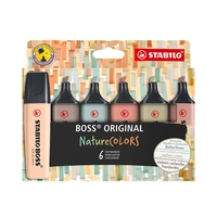 MARCADOR STABILO BOSS ORIGINAL NATURECOLORS 70/6-2-2 6 UNIDADES