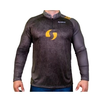 REMERA DE PESCA SUNFLEX SPORT RAGLAN DRY-FIT GRIS/NARANJA