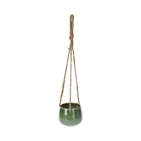 VASO PENDENTE DE CERÂMICA KPM 029591 9.5 X 8 CM VERDE