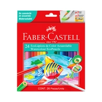 ECOLÁPICES DE COLOR ACUARELA FABER CASTELL WATERCOLOUR 120224EX 24 UNIDADES