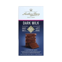 CHOCOLATE ANTHON BERG DARK MILK 55% 80GR