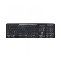 TECLADO MTEK KB-7269L-PT LED USB PORTUGUÉS NEGRO