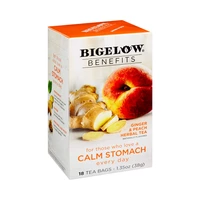 TÉ BIGELOW BENEFITS CALM STOMACH GINGER&PEACH 18 UNIDADES