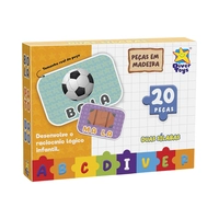 JOGO EDUCATIVO DIVERTORYS DUAS SÍLABAS 8287 20 PEÇAS