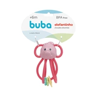 SONAJERO CON MORDEDOR BUBA 10646 ELEFANTE ROSA