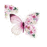 SERVILLETAS DE PAPEL PPD BUTTERFLY FLOWERS 1333649 33 X 33 CM 20 UNIDADES