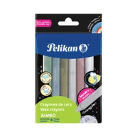 GIZES DE CERA PELIKAN JUMBO METALLIC 5693 6 UNIDADES