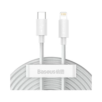 CABLE BASEUS TZCATLZJ-02 USB-C A LIGHTNING 1.5M BLANCO 2 PIEZAS