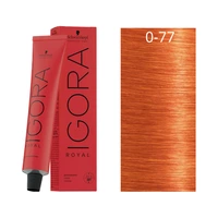 CREMA DE COLORACIÓN SCHWARZKOPF IGORA ROYAL 0-77 COBRIZO 60GR