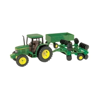 JUGUETE JOHN DEERE REPLICA PLAY WITH WAGON AND DISK 6410 TBE15489