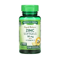 VITAMINA NATURE'S ZINC SOFTGELS 50 MG PLUS VITAMIN C 120 CÁPSULAS