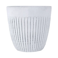 VASO DE CERÂMICA KPM 033445 14 X 12.5 CM BRANCO