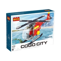 JUGUETE DE CONSTRUCCIÓN COGO CITY HELICOPTER 4186 79 PIEZAS