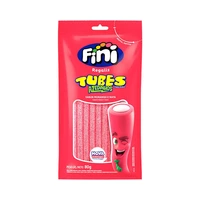 GOMITAS FINI REGALIZ TUBES FRESA Y NATA ÁCIDO 80GR