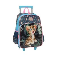 MOCHILA COM RODAS UP4YOU PETIT LEOPARDO IC39382UP VERDE