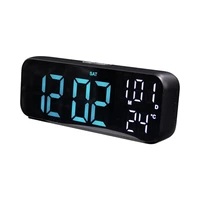 RELOJ DIGITAL DE MESA SATELLITE AC-T6852 LED AZUL