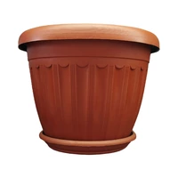 VASO DE PLÁSTICO RODEO COM BASE 314146 20 X 16 CM TERRACOTA