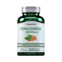 VITAMINA PIPINGROCK FENUGREEK 2000MG 240 CÁPSULAS