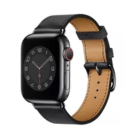 CORREA DE CUERO WIWU ATTELAGE PARA APPLE WATCH 38 - 40 - 41MM PRETO