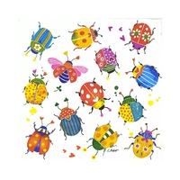 SERVILLETAS DE PAPEL PPD BUG PARTY 133002538 33 X 33 CM 20 UNIDADES