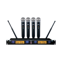 MICRÓFONO INALÁMBRICO BLG UF-4000 UHF DE 4 CANALES