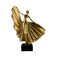 FIGURA DECORATIVA DE BAILARINA CONCEPTS 437-4911424 23 CM DORADO