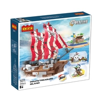 JUGUETE DE CONSTRUCCIÓN COGO CREATIVE PLAYER 3071 PIRATE TREASURE ISLAND 3 EN 1 260 PIEZAS