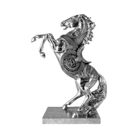 FIGURA DECORATIVA DE CABALLO CONCEPTS 437-4911422 40 CM PLATA