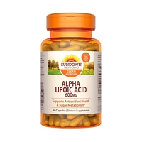 SUPLEMENTO SUNDOWN ALPHA LIPOIC ACID 600MG 60 CÁPSULAS