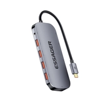 HUB ESSAGER ES-TA11 11 IN 1 USB-C CINZA