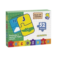 JOGO EDUCATIVO DIVERTORYS ALFABETO 8249 52 PEÇAS