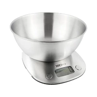 BALANZA DIGITAL DE COCINA XION XI-BC50 5KG PLATA