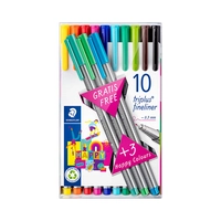 MARCADOR STAEDTLER TRIPLUS FINELINER HAPPY COLOURS 334 TB13 06 10 UNIDADES