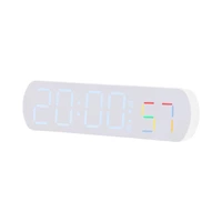 RELOJ DIGITAL DE MESA SATELLITE AC-T6882 LED BLANCO - CELESTE